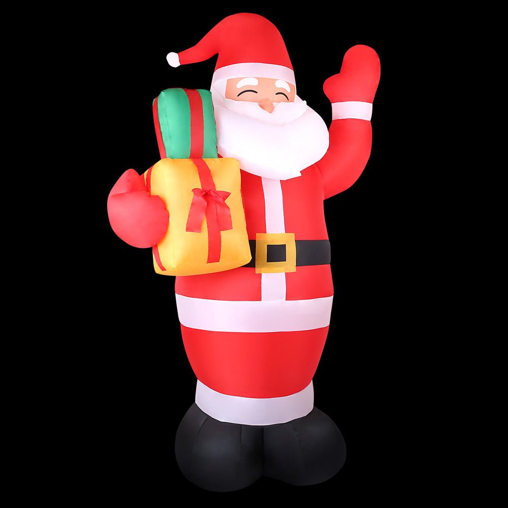 2.4M Christmas Inflatables Santa Xmas Light Decor LED Airpower - Bedzy Australia