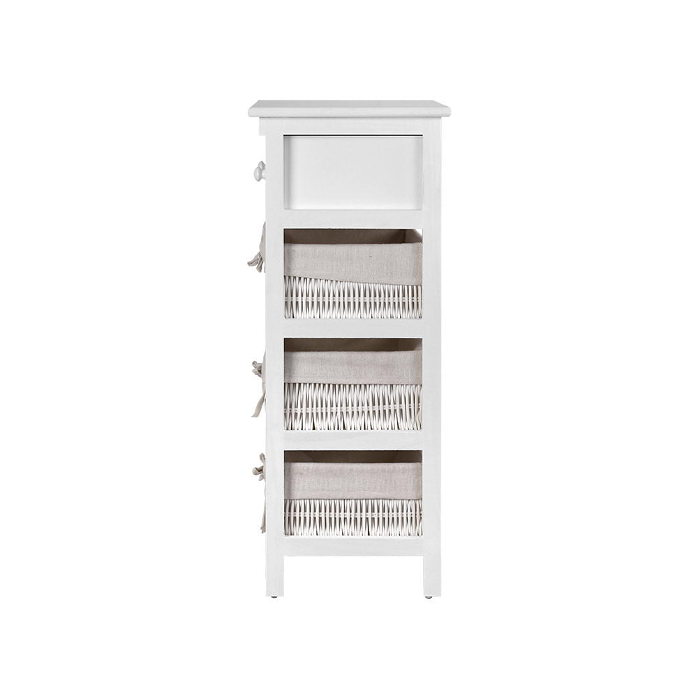 3 Basket Storage Drawers - White - Bedzy Australia
