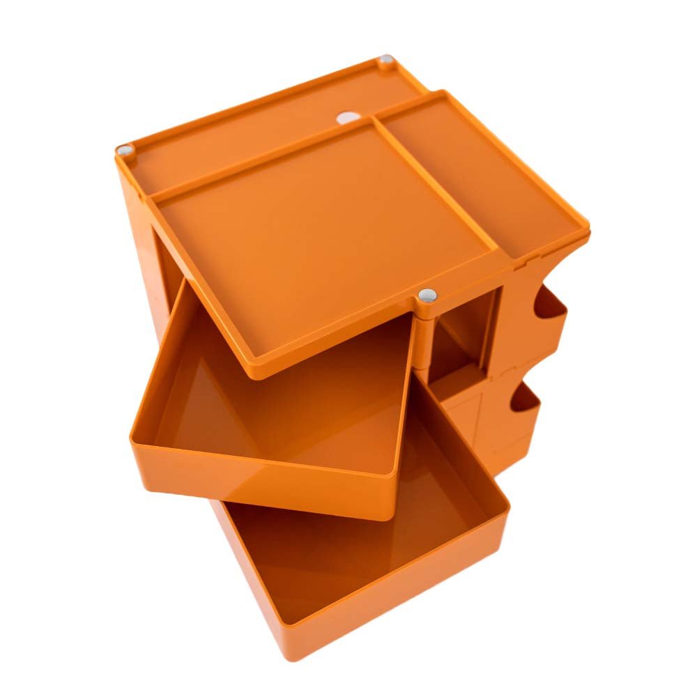 3 Tier Bedside Table Organizer Orange - Bedzy Australia