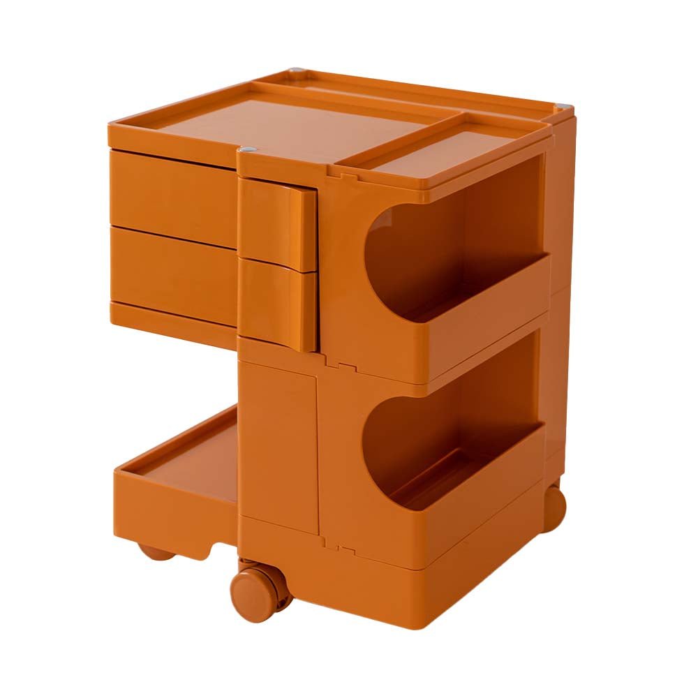 3 Tier Bedside Table Organizer Orange - Bedzy Australia