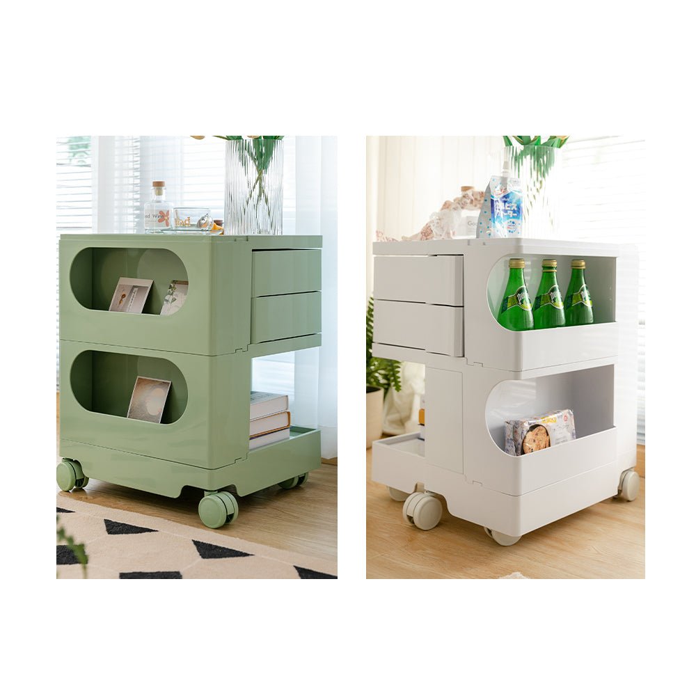 3 Tier Bedside Table Organizer Orange - Bedzy Australia