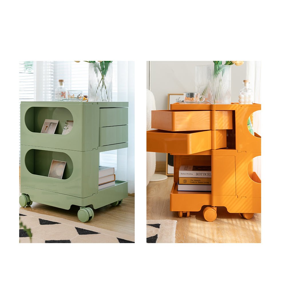 3 Tier Bedside Table Organizer White - Bedzy Australia