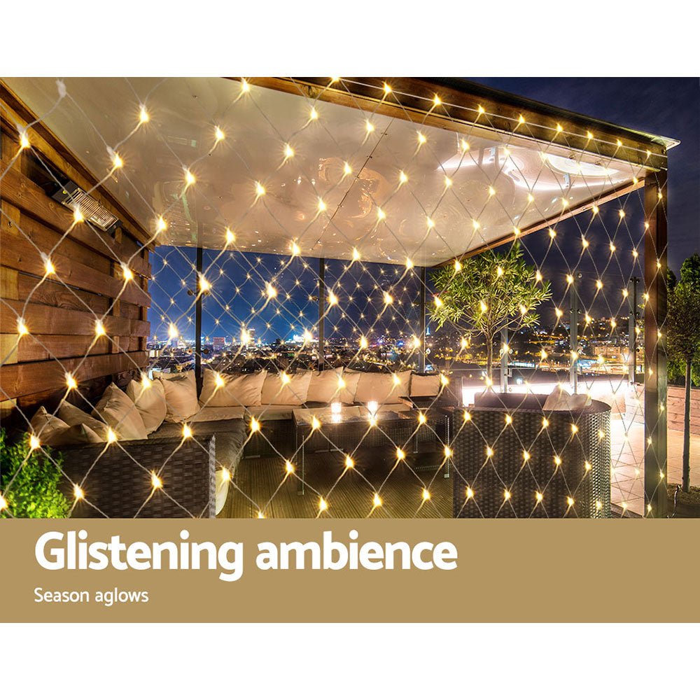 4mx6m Christmas Net Mesh Lights 1000LED String Fairy Party Wedding - Bedzy Australia