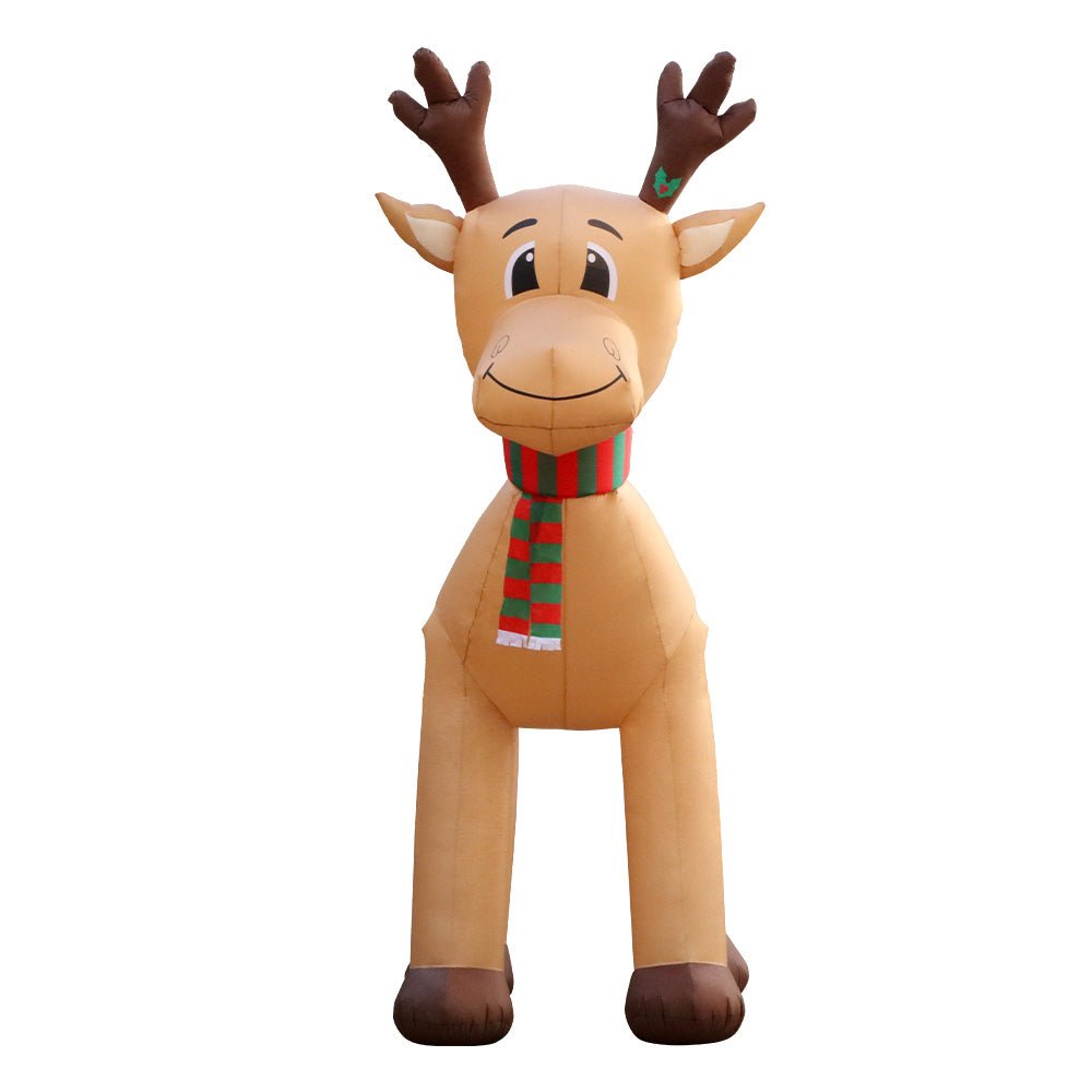 5M Christmas Inflatable Reindeer Giant Deer Air-Power Light Inside - Bedzy Australia