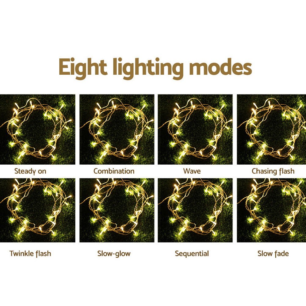 6X3M Christmas Curtain Lights 600LED Warm White - Bedzy Australia