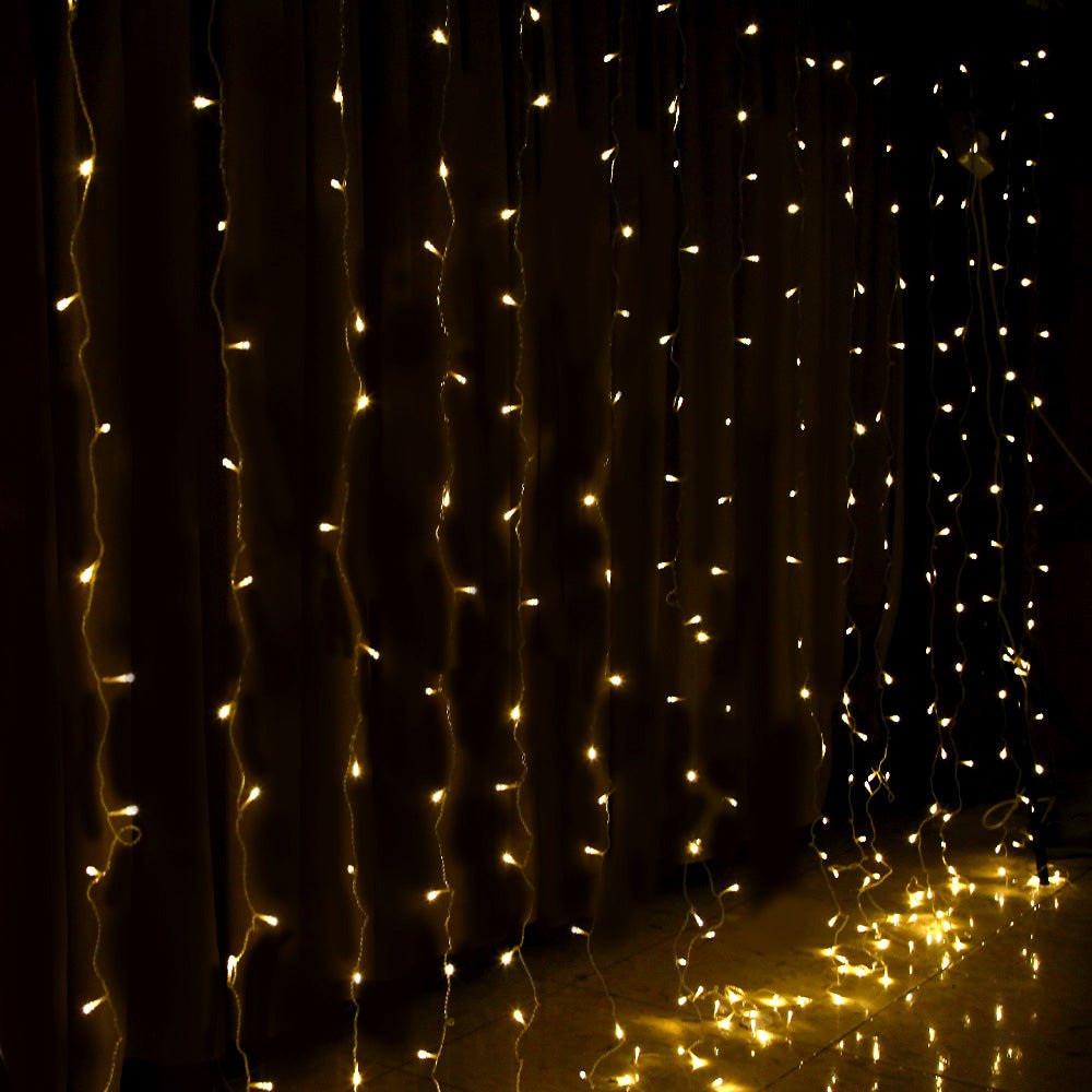6X3M Christmas Curtain Lights 600LED Warm White - Bedzy Australia
