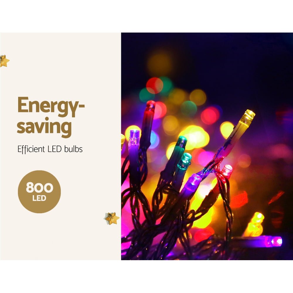 800 LED Christmas Icicle Lights Mutlicolour - Bedzy Australia