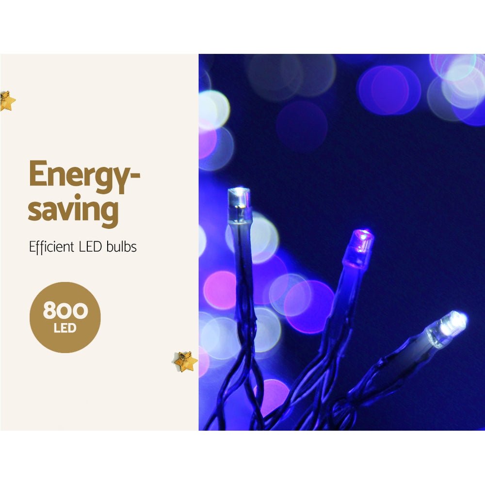 800 LED Christmas Icicle Lights White and Blue - Bedzy Australia