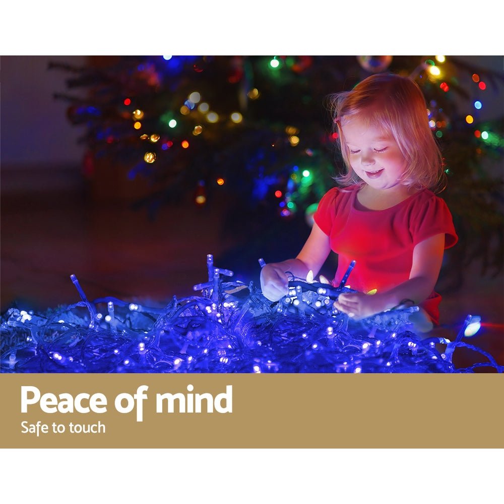 800 LED Christmas Icicle Lights White and Blue - Bedzy Australia