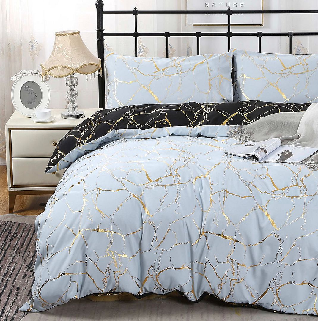 Adana Reversible Queen Size Bed Quilt/Doona/Duvet Cover Set - Home & Garden > Bedding - Bedzy Australia