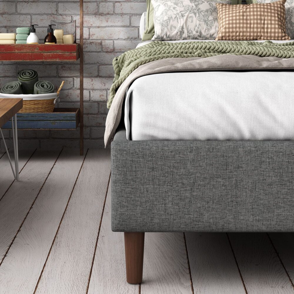 Alexandra Double Bed Base Dark Grey - Furniture > Bedroom - Bedzy Australia