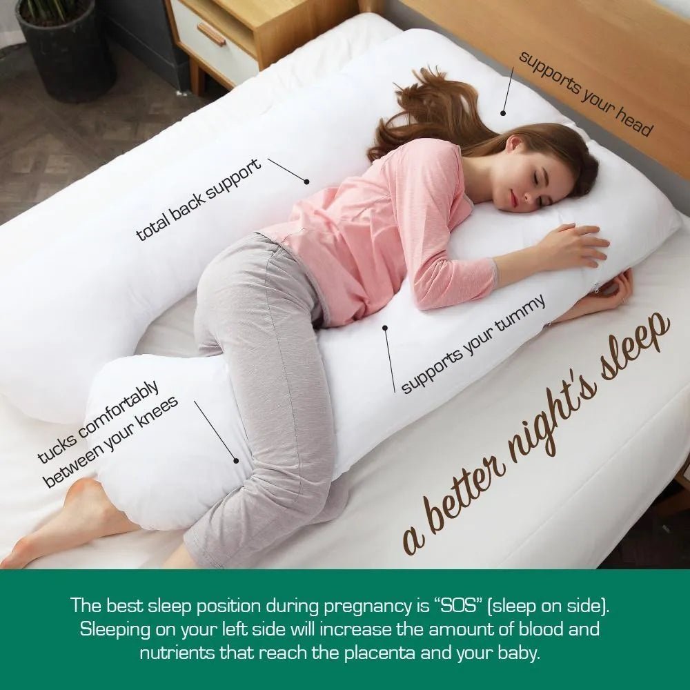 Australian Made Maternity Body Pillow with Pillowcase - Purple - Home & Garden > Bedding - Bedzy Australia