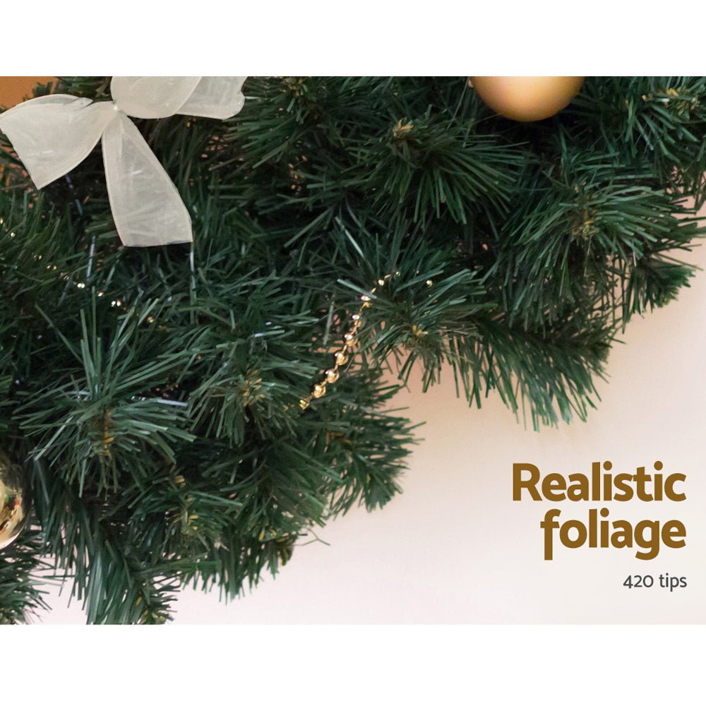 Christmas Garland 1.8M Xmas Tree Decoration Green - Bedzy Australia