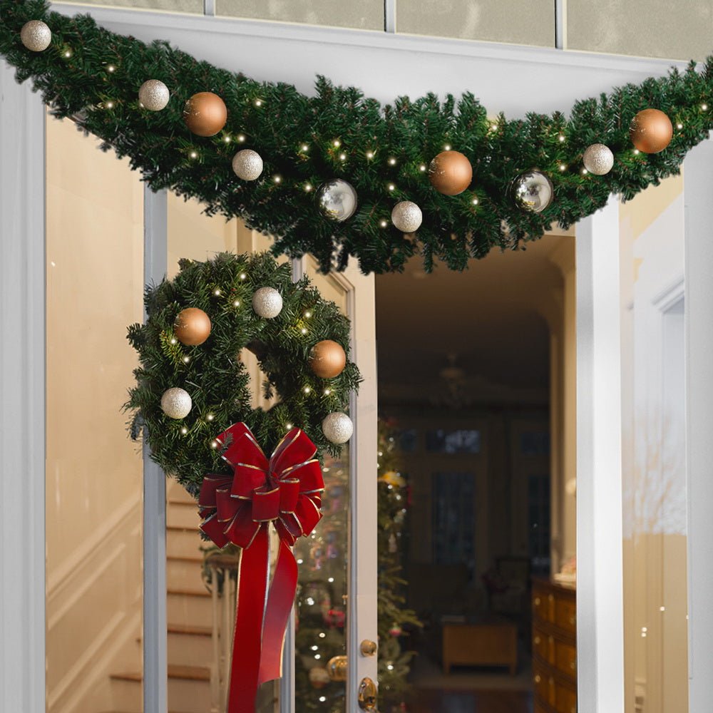 Christmas Garland 1.8M Xmas Tree Decoration Green - Bedzy Australia