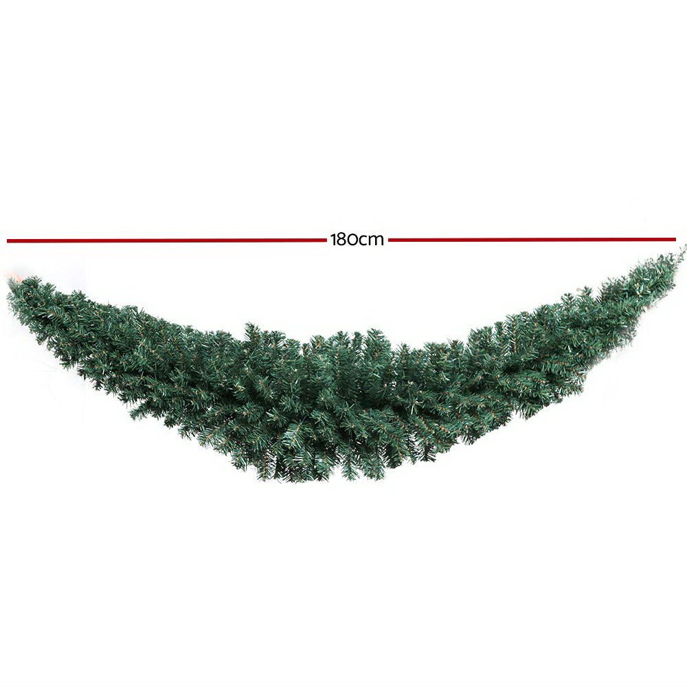Christmas Garland 1.8M Xmas Tree Decoration Green - Bedzy Australia