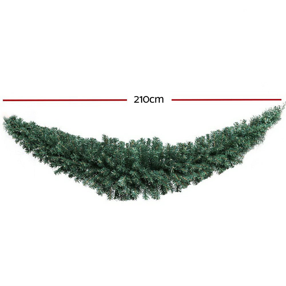 Christmas Garland 2.1M Xmas Tree Decoration Green - Bedzy Australia