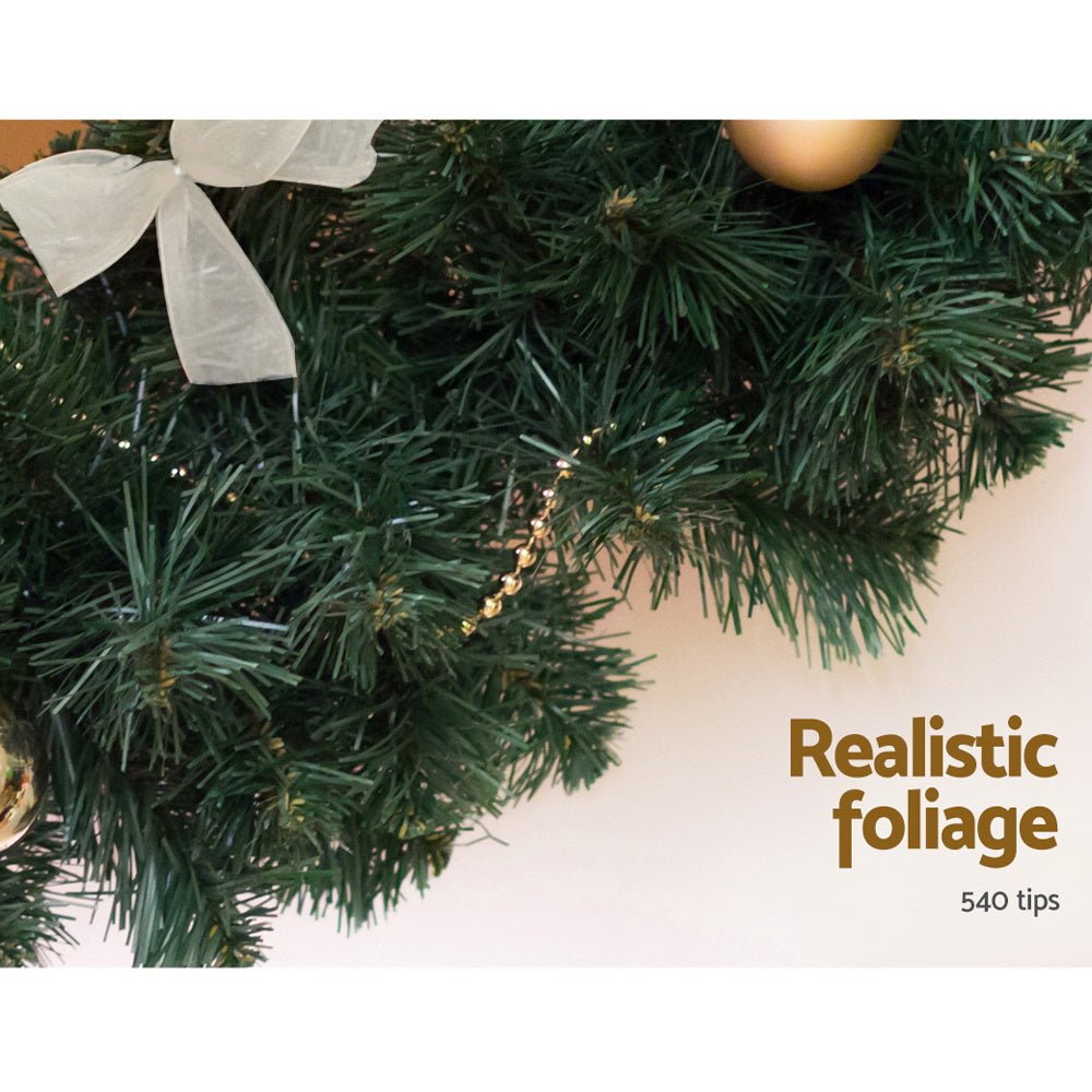Christmas Garland 2.4M Xmas Tree Decoration Green - Bedzy Australia