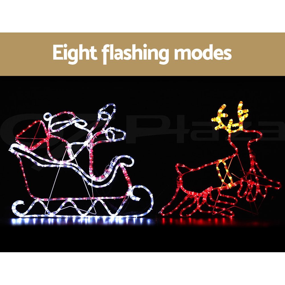 Christmas Motif Lights LED Rope Reindeer Waterproof Colourful Xmas - Bedzy Australia