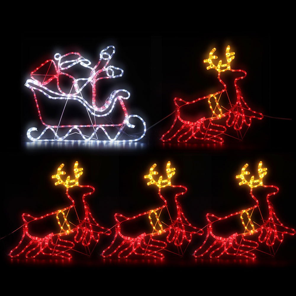 Christmas Motif Lights LED Rope Reindeer Waterproof Colourful Xmas - Bedzy Australia
