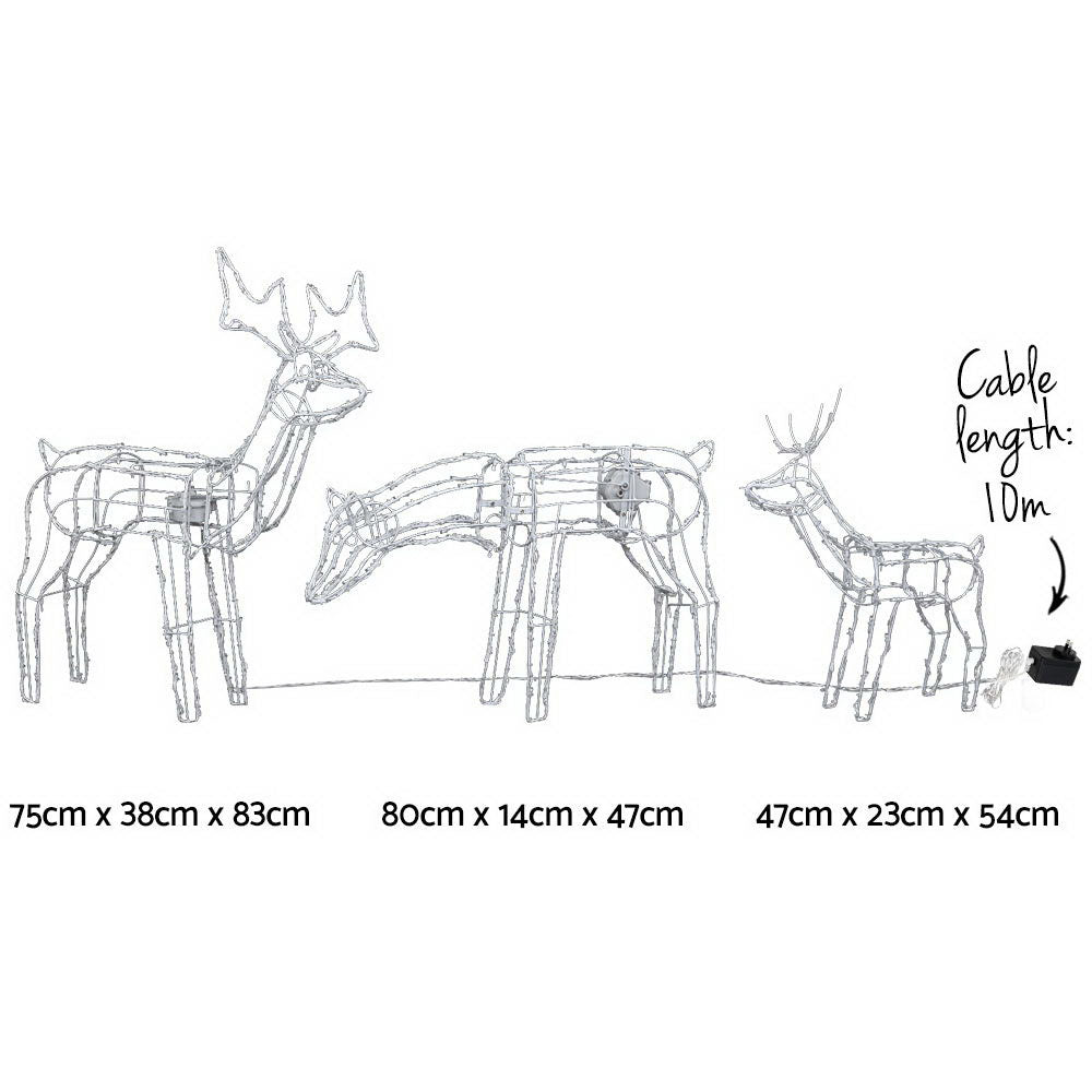Christmas Motif Lights LED Rope Reindeer Waterproof Outdoor - Bedzy Australia