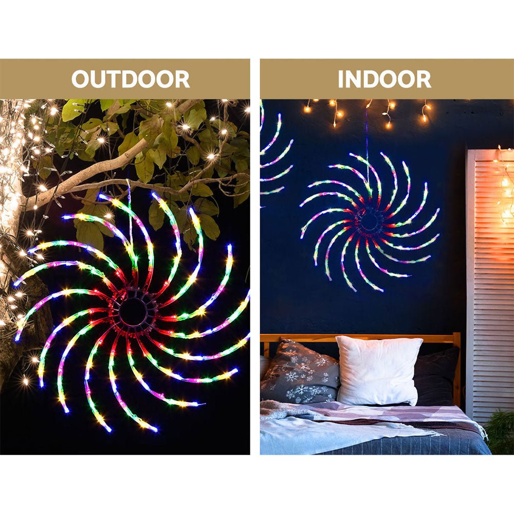 Christmas Motif Lights LED Spinner Light Waterproof Colourful - Bedzy Australia