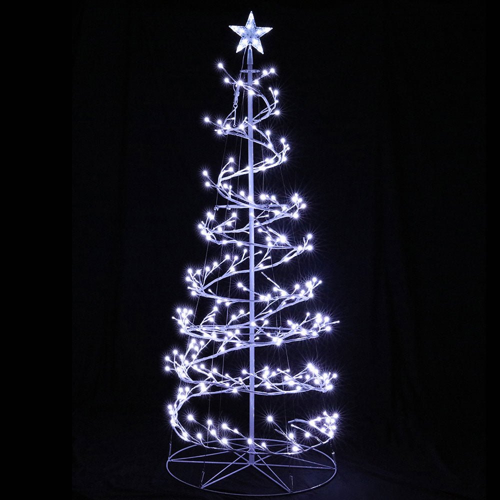 Christmas Tree 1.8M 320 LED Xmas Cold White Lights Optic Fibre - Bedzy Australia