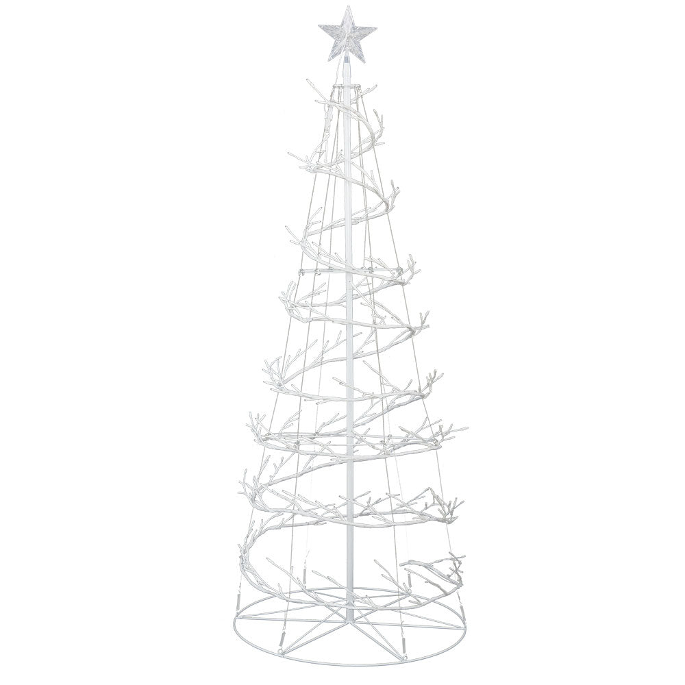 Christmas Tree 1.8M 320 LED Xmas Cold White Lights Optic Fibre - Bedzy Australia