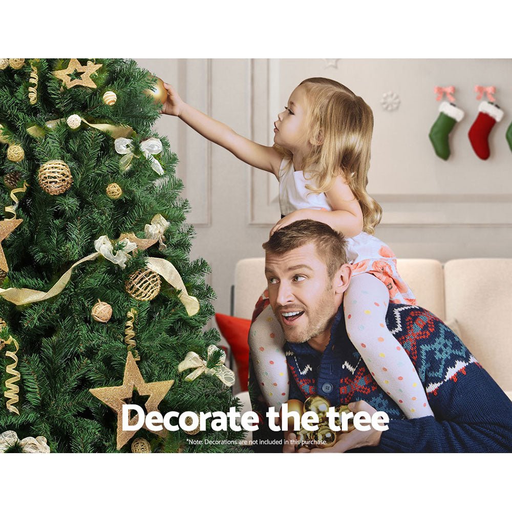 Christmas Tree 2.4M Xmas Trees Decorations Green 1500 Tips - Bedzy Australia