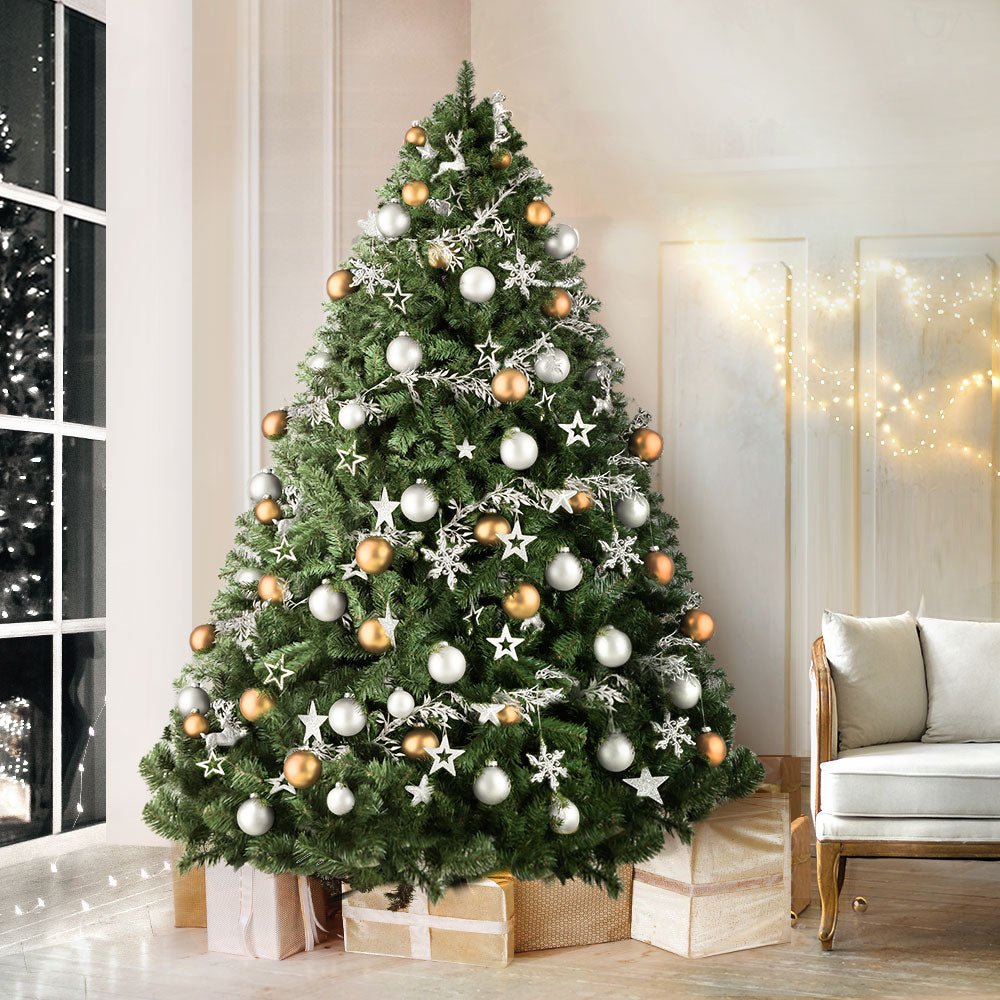 Christmas Tree 2.4M Xmas Trees Decorations Green 1500 Tips - Bedzy Australia
