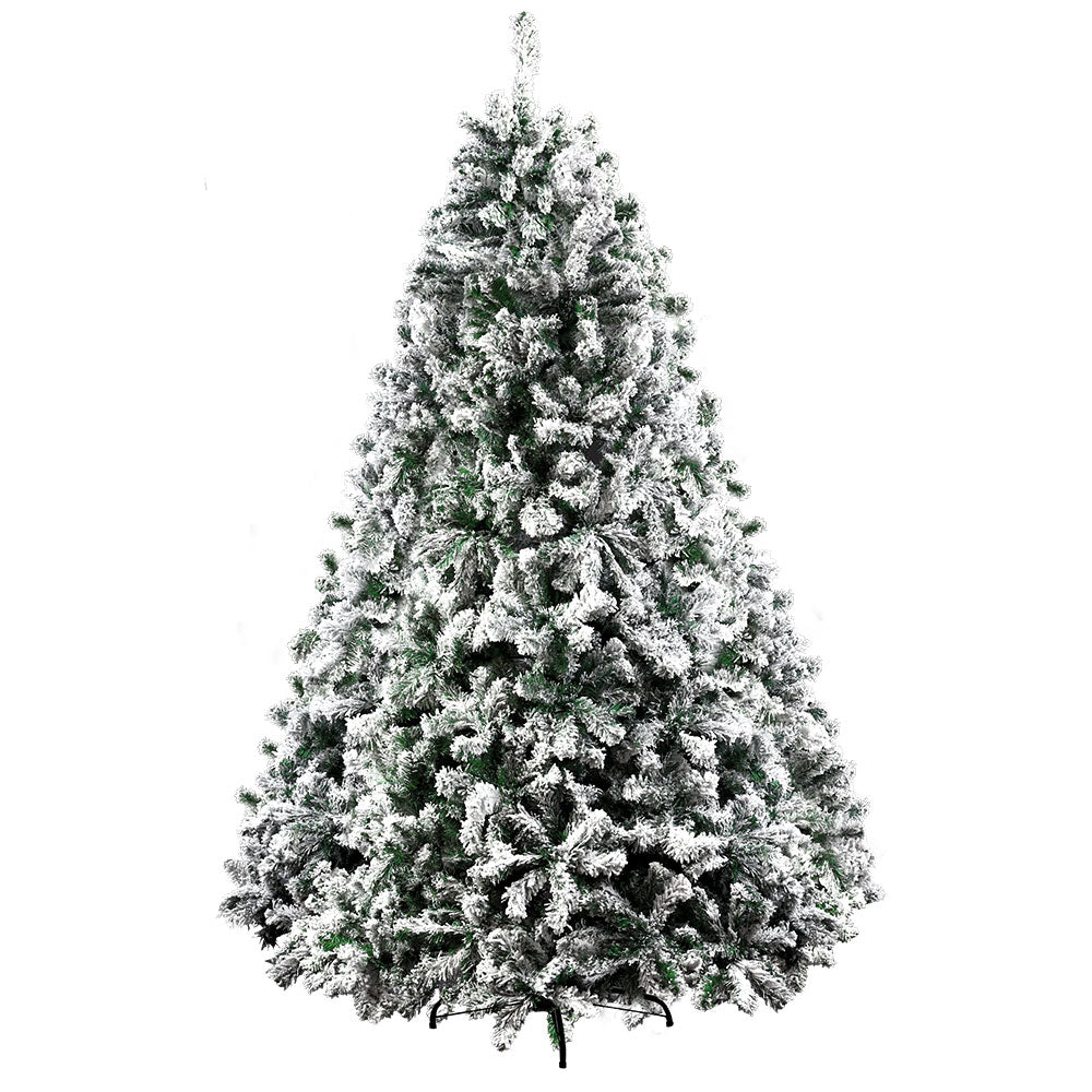 Christmas Tree 2.4M Xmas Trees Decorations Snowy 1500 Tips - Bedzy Australia
