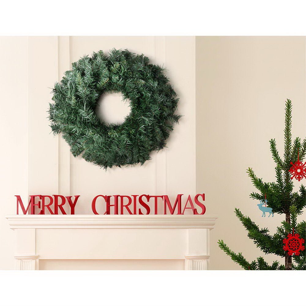 Christmas Wreath 60cm Xmas Tree Decoration Green - Bedzy Australia