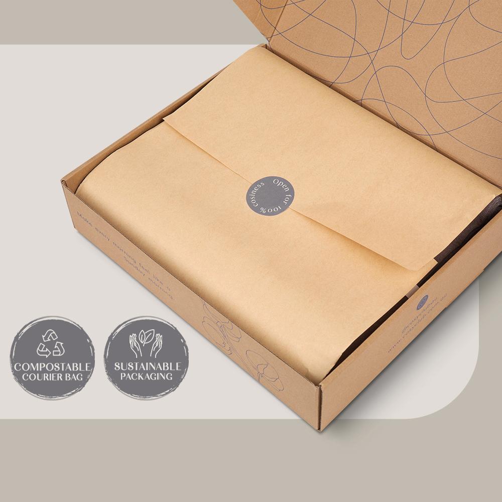 Deluxe Quilt Cover Set Cotton Duvet Double Red Beige - Bedzy Australia