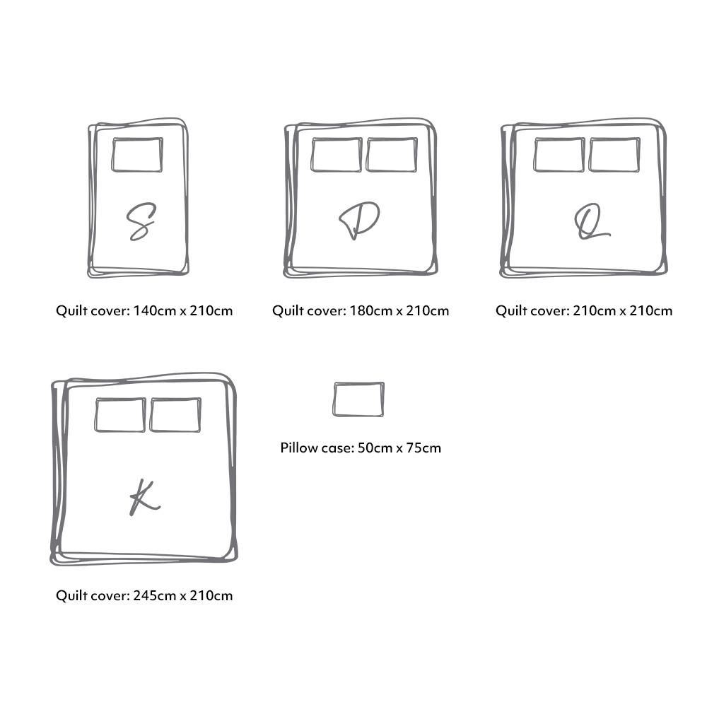 Deluxe Quilt Cover Set Cotton Duvet Single Red Beige - Bedzy Australia