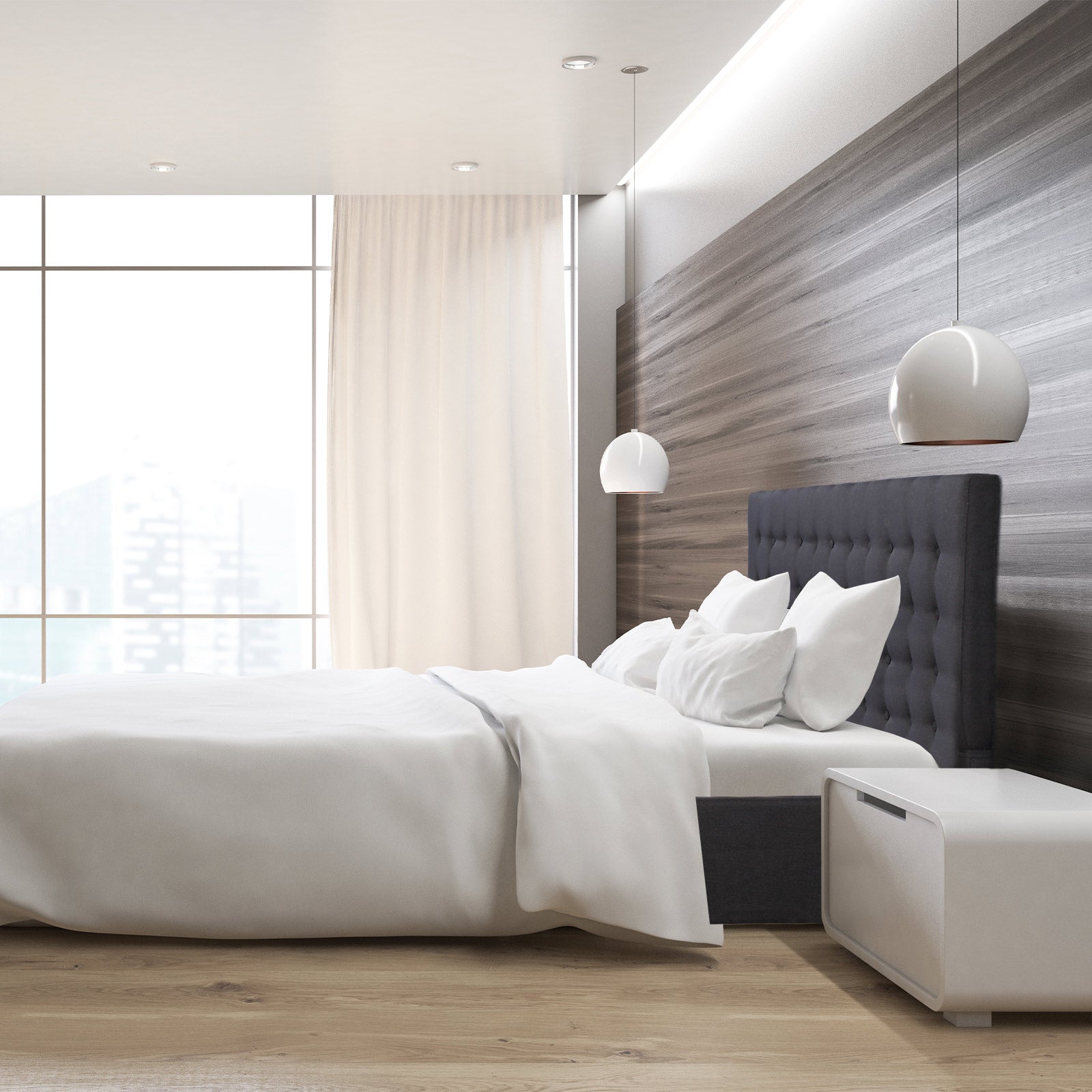 Decor Eden Gas Lift Bed - Dark Grey - King Single - Home & Garden - Bedzy Australia