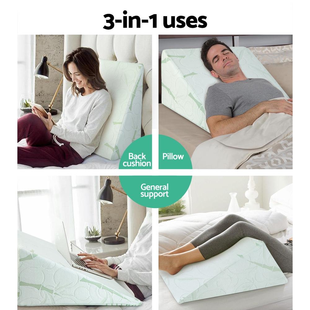 Foam Wedge Back Support Pillow - Bedzy Australia
