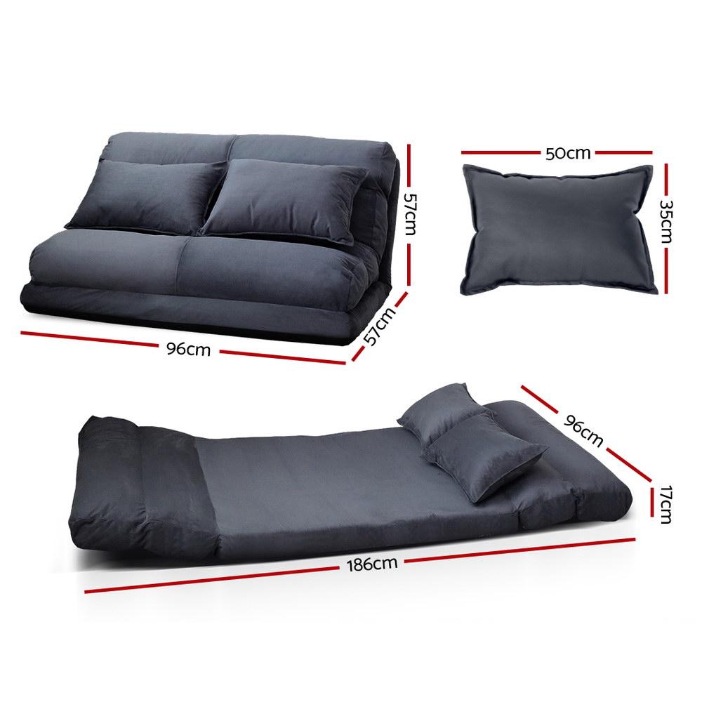 Folding Lounge Sofa Bed Floor Recliner - Bedzy Australia