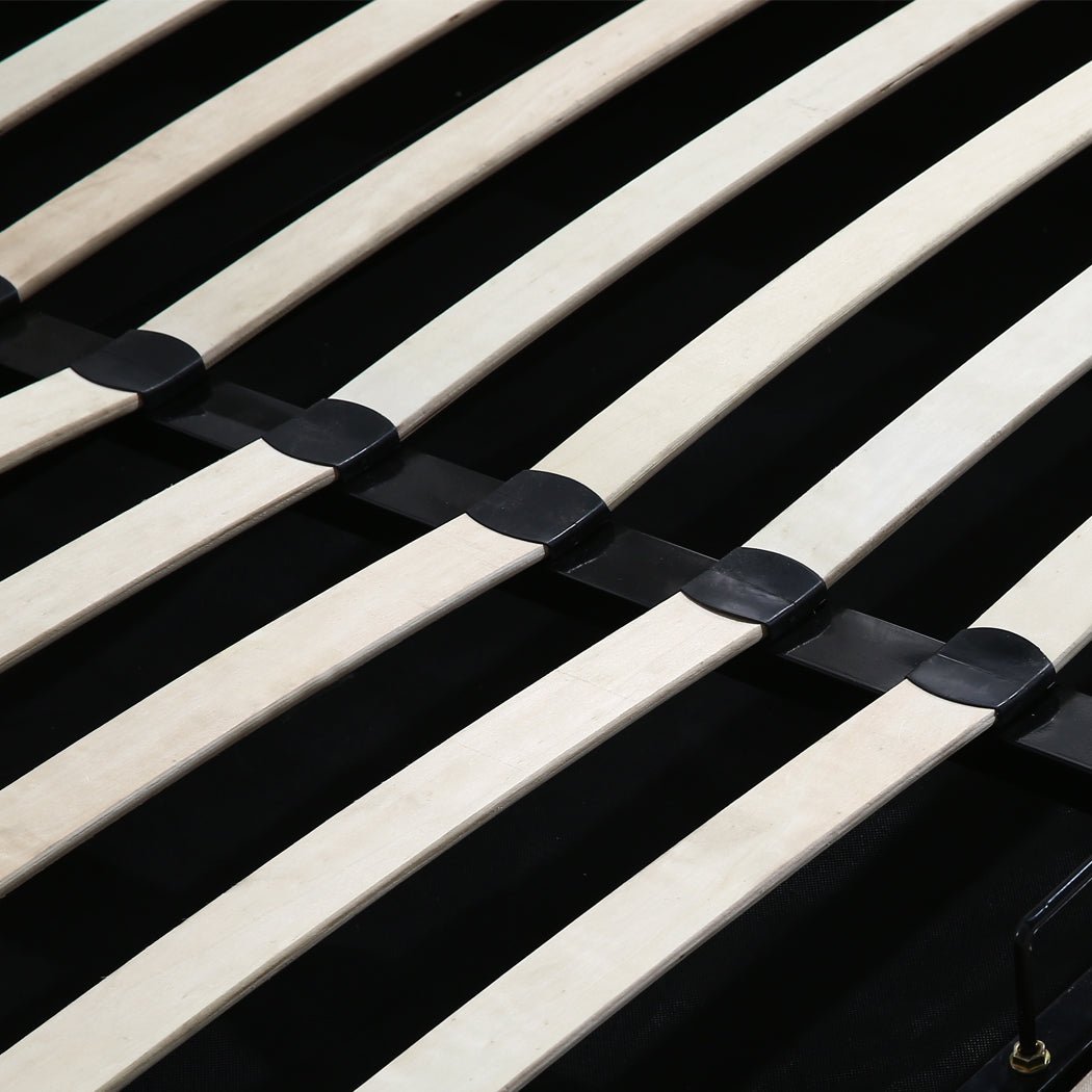 Bendigo King Size Gas Lift Storage Bed Frame Dark Grey - Bedzy Australia