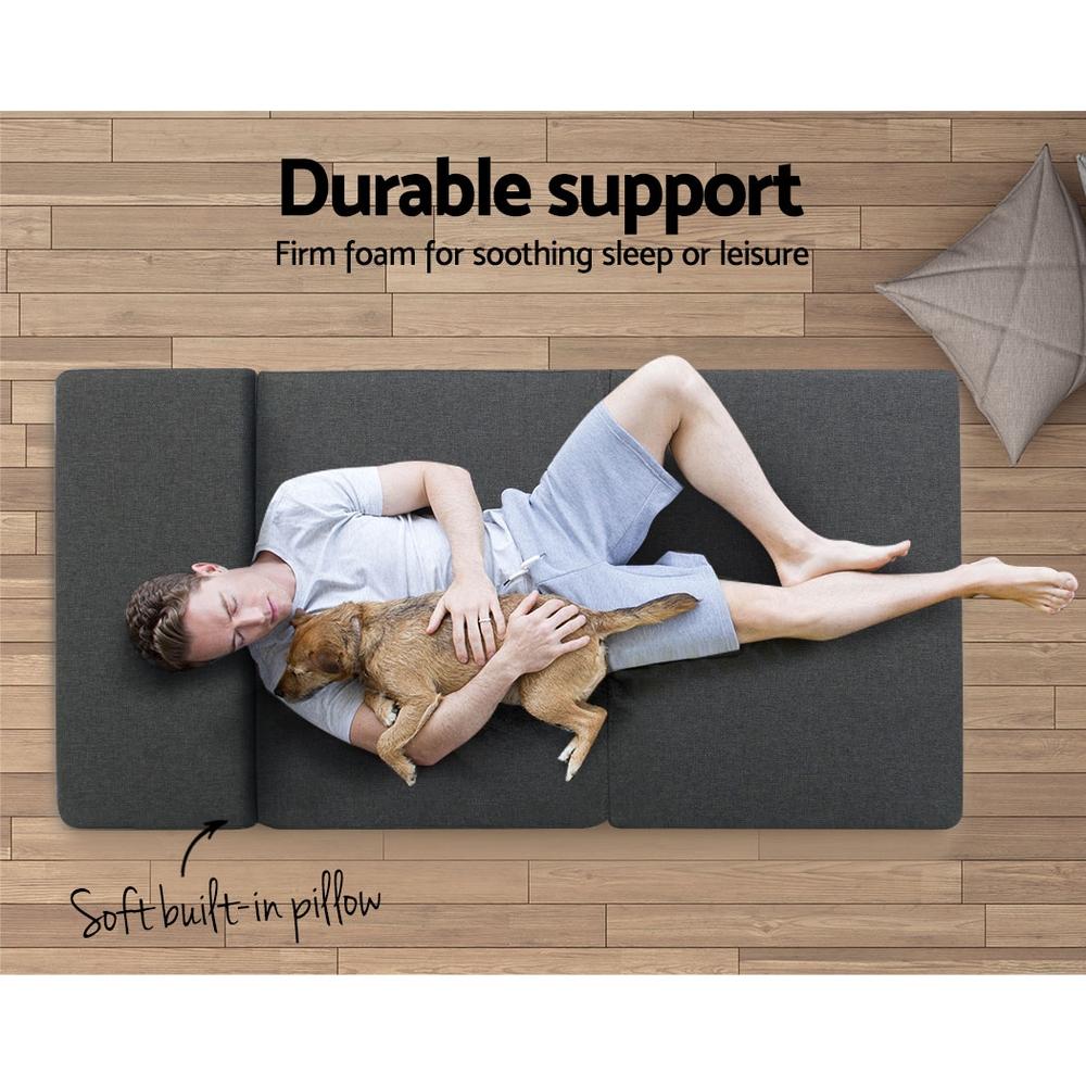 Folding Mattress Foldable Portable Bed Floor Mat Camping Pad - Bedzy Australia