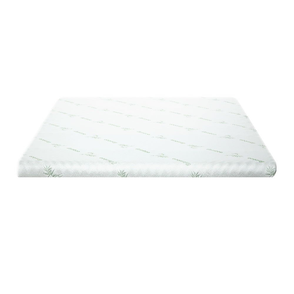 10cm Thick Deluxe Memory Foam Mattress Topper Cool Gel - King - Furniture > Mattresses - Bedzy Australia