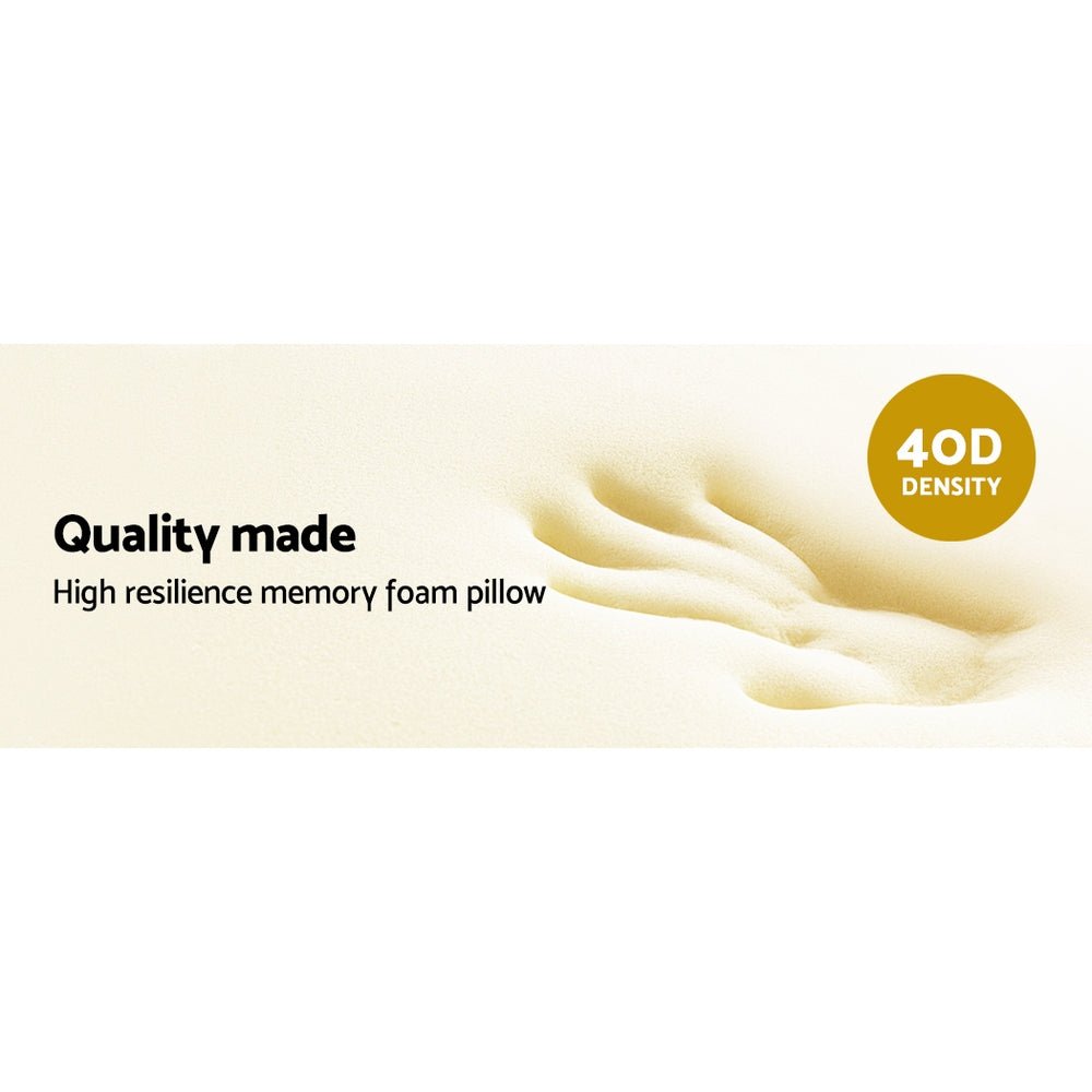 Giselle Bedding Memory Foam Pillow Bamboo Pillows Cushion Neck Support Cover - Home & Garden > Bedding - Bedzy Australia