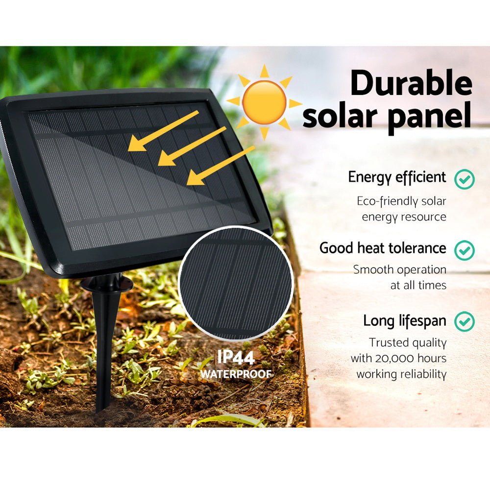 17m Festoon String Lights Solar Wedding Party Waterproof Outdoor - Bedzy Australia