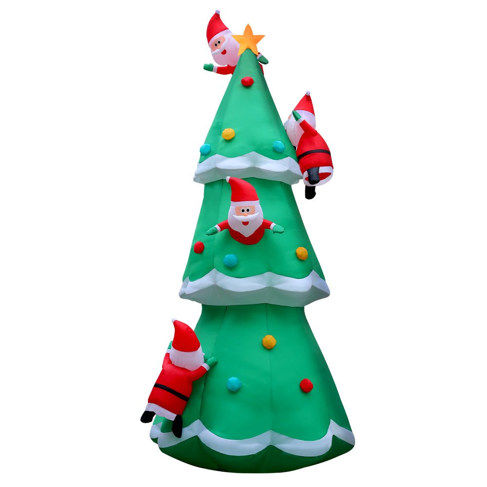 5M Christmas Inflatable Santa on Christmas Tree Xmas Decor LED - Bedzy Australia
