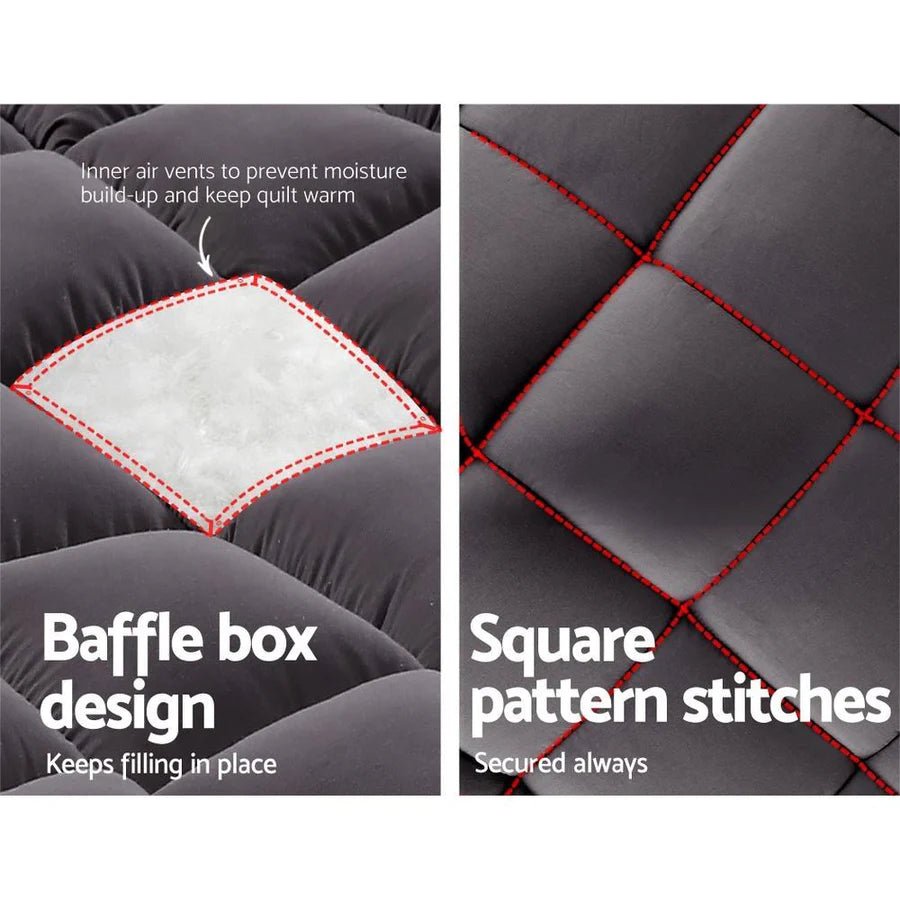 King Single Premium Package | Henley LED Storage Bed Frame Black, Alanya Euro Top Pocket Spring Mattress (Medium Firm) & Pillowtop Mattress Topper - Bedzy Australia