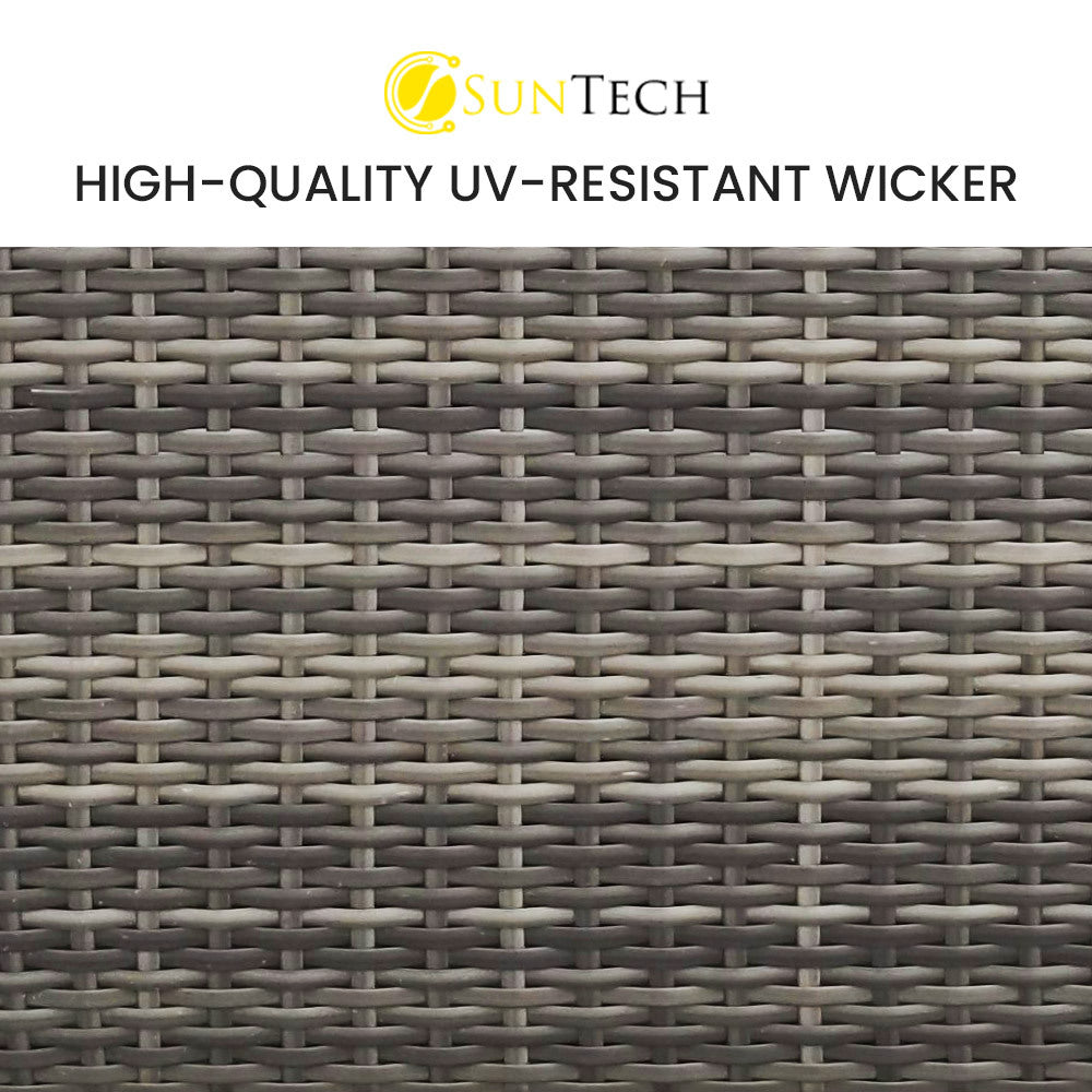 4 Seater Modular Outdoor Lounge Sofa Setting - Grey - Furniture > Outdoor - Bedzy Australia