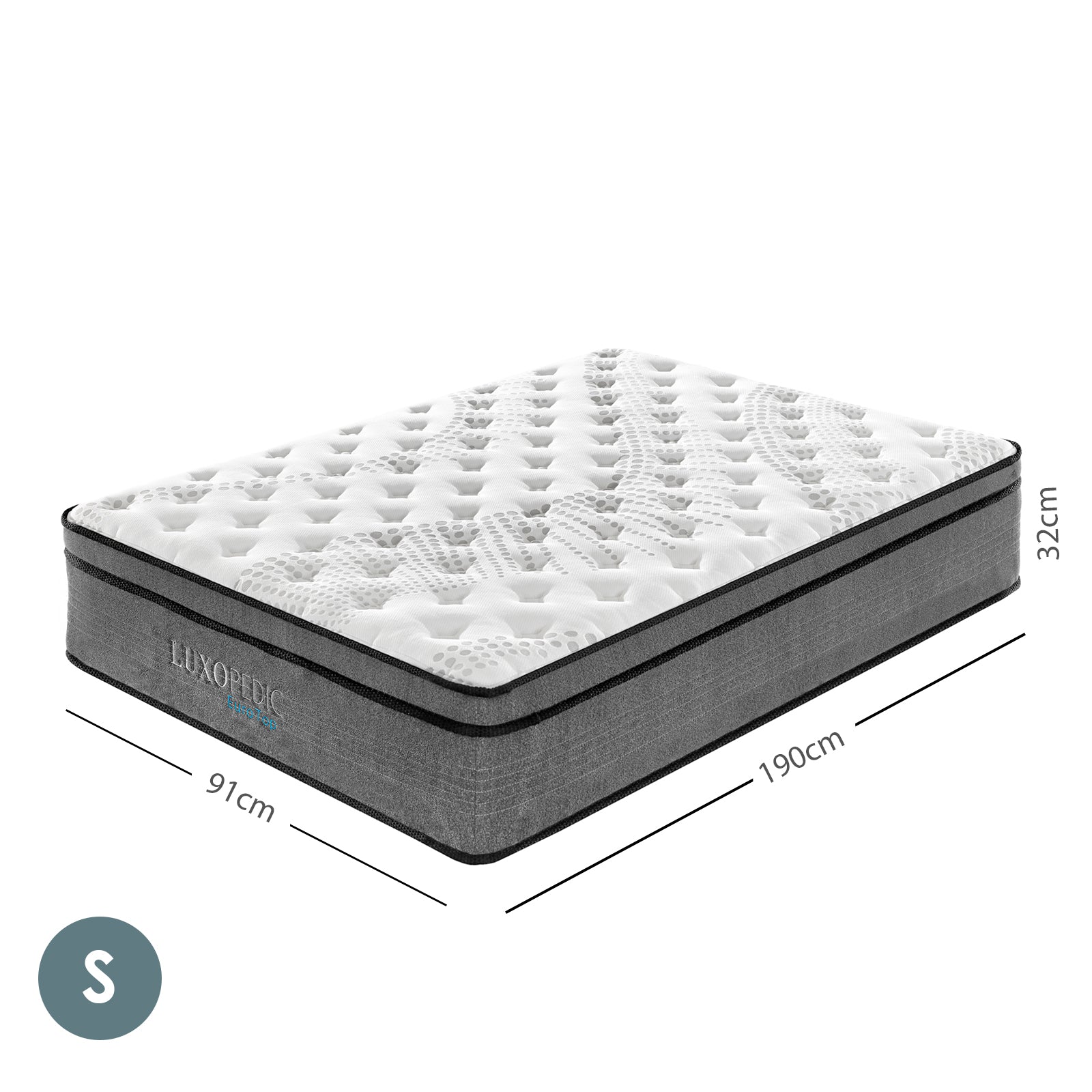 Luxopedic EuroTop 5 Zone Mattress Single - Bedzy Australia