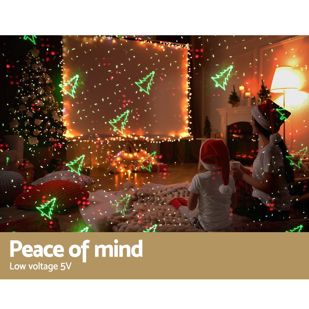 Moving LED Lights Laser Projector Landscape Lamp Christmas Decor - Bedzy Australia