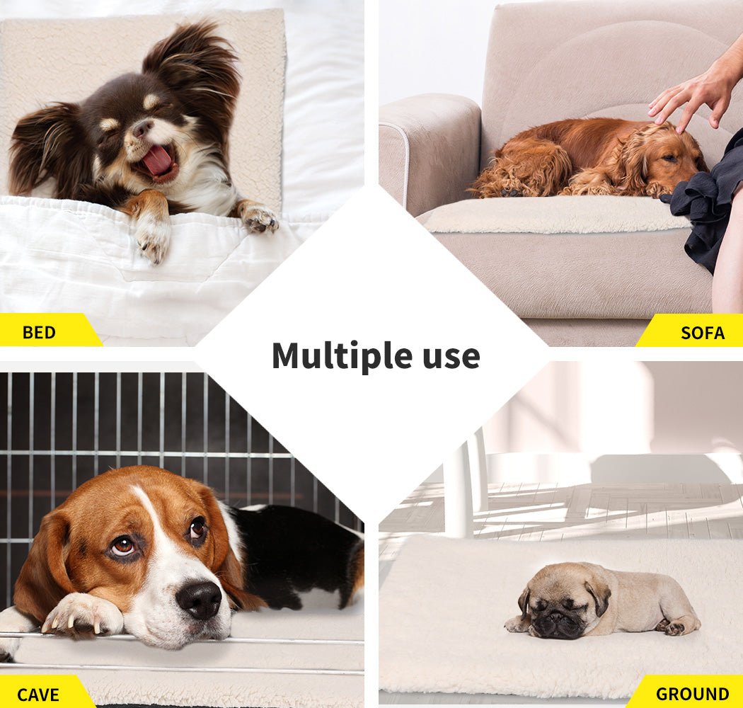 Pet Bed Dog Beds Bedding Heated Pet Bed Soft Mattress Cushion Pillow Mat L - Bedzy Australia