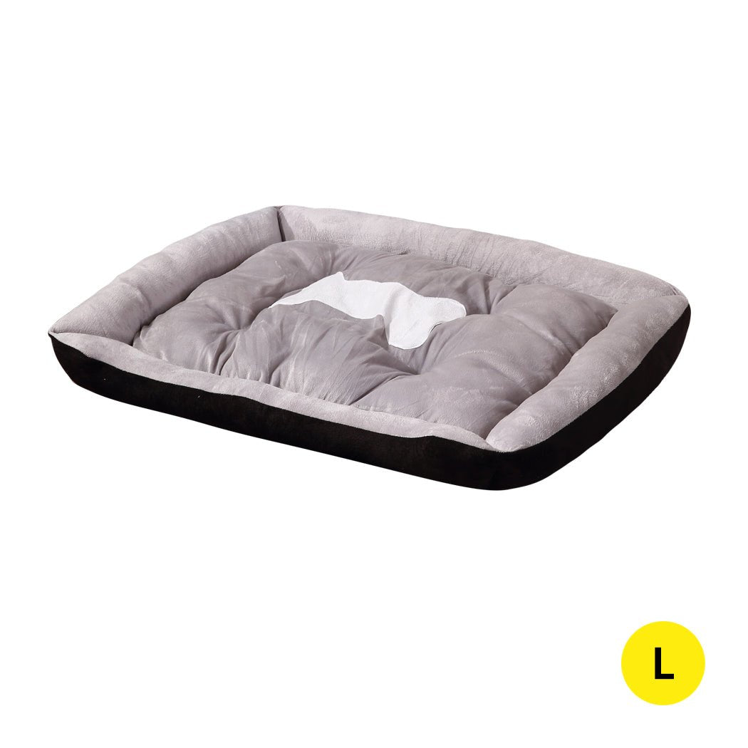 Pet Bed Dog Beds Bedding Mattress Mat Cushion Soft Pad Pads Mats L Black - Bedzy Australia