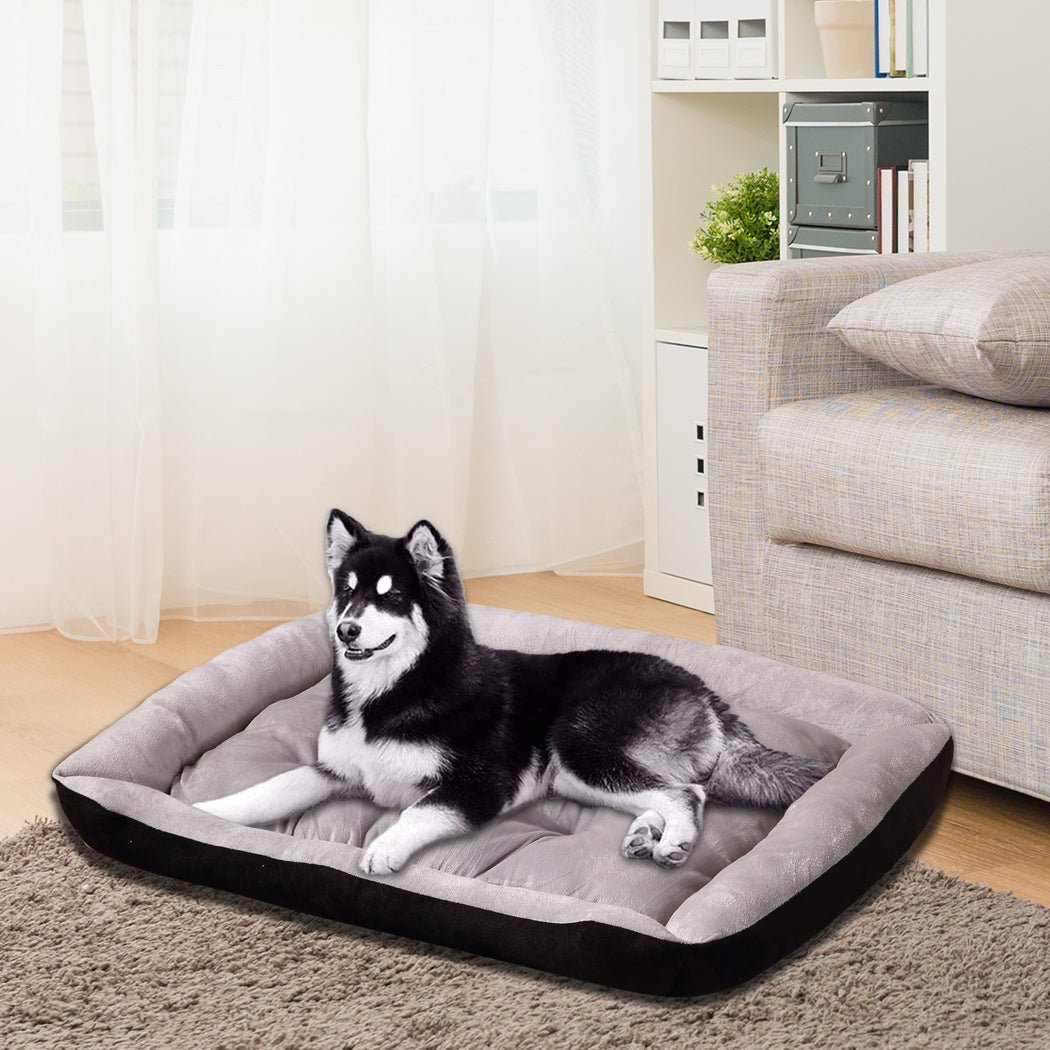 Pet Bed Dog Beds Bedding Mattress Mat Cushion Soft Pad Pads Mats L Black - Bedzy Australia