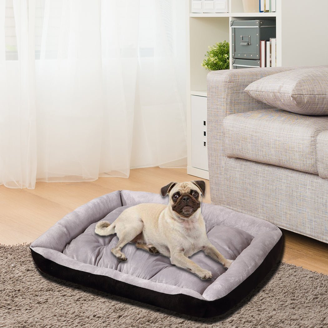 Pet Bed Dog Beds Bedding Mattress Mat Cushion Soft Pad Pads Mats M Black - Bedzy Australia